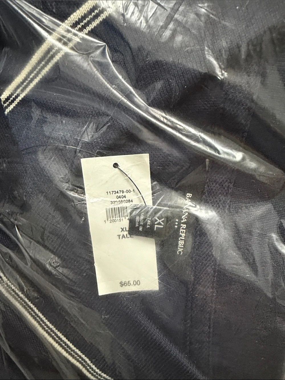 BANANA REPUBLIC STANDARD-FIT TEXTURED TIPPED POLO NWT SIZE XL TALL